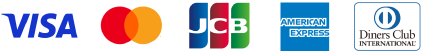 VISA Mastercard JCB American Express Diners Club